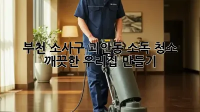 부천 소사구 괴안동 소독 청소: 깨끗한 우리집 만들기
